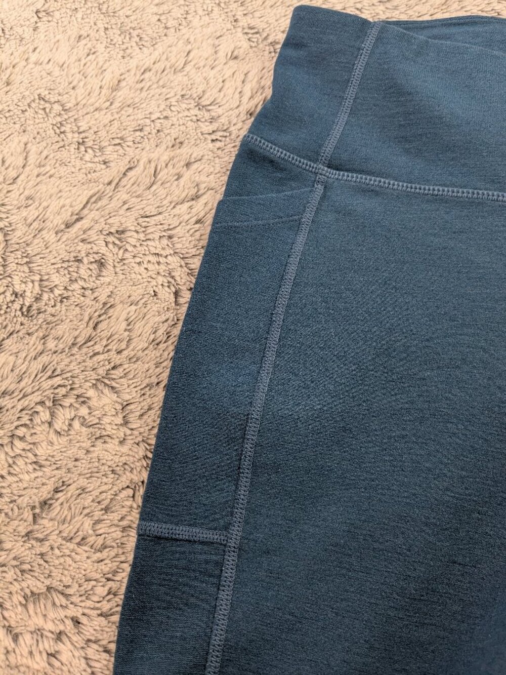 ibex Lizzi Leggings Tights Blue Merino Wool Size Small - Picture 7 of 8